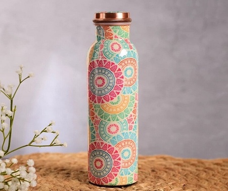 Printed Copper Water Bottle